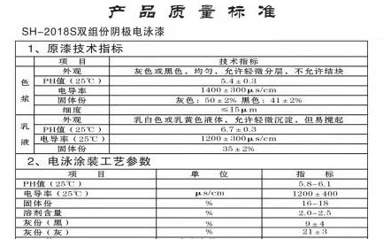 河北SH-2018S高耐鹽霧陰極電泳漆